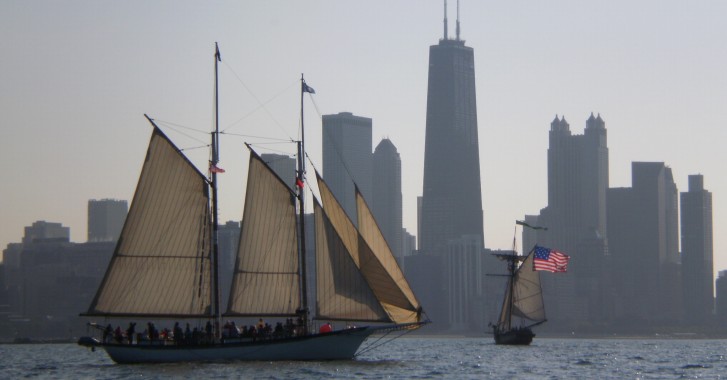 Tall Ship in Chicago's Harbor