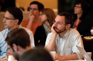 Svetlozar Nestorov (left) and Jonathan Ozik are CI computational scientists.