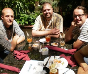 Henderson (center) at the Physics BoF table, 2011 International HPC Summer School, South Lake Tahoe, California.