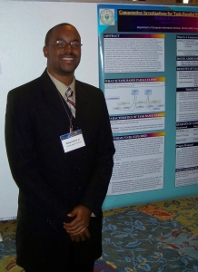 Robert presenting his poster at the TeraGrid10 conference. 